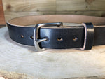 Load image into Gallery viewer, Black Bridle Leather Belt - Worn
