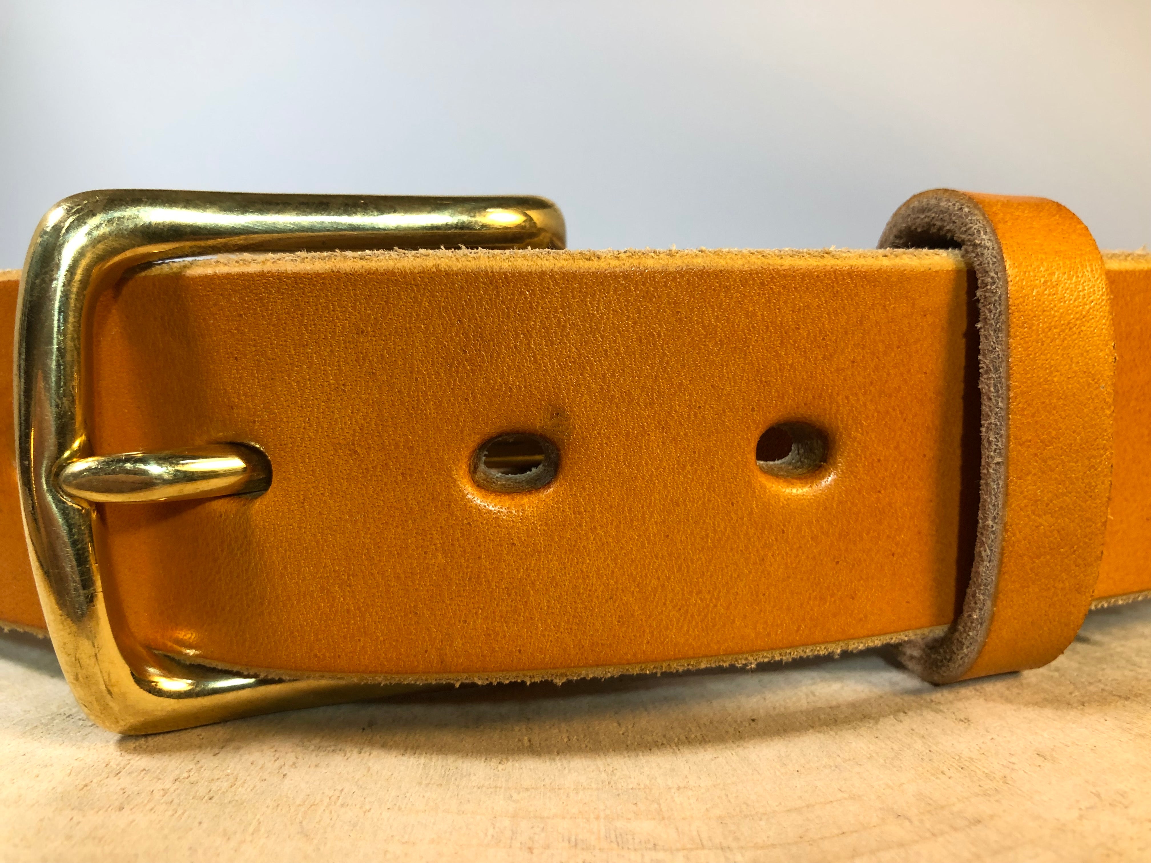 Tan Leather Belt hand crafted in UK