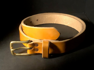 Handmade Bridle Leather Belt in Tan