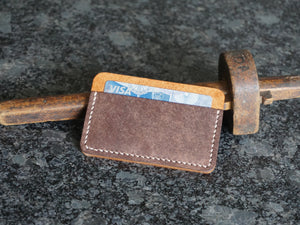 Leather Cardholder Brown and Tan
