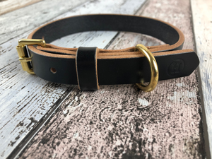 Handmade Leather Dog Collar from UK