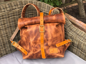 Horween Leather Roll Top Backpack