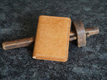 Load image into Gallery viewer, Front of Handmade tan leather wallet
